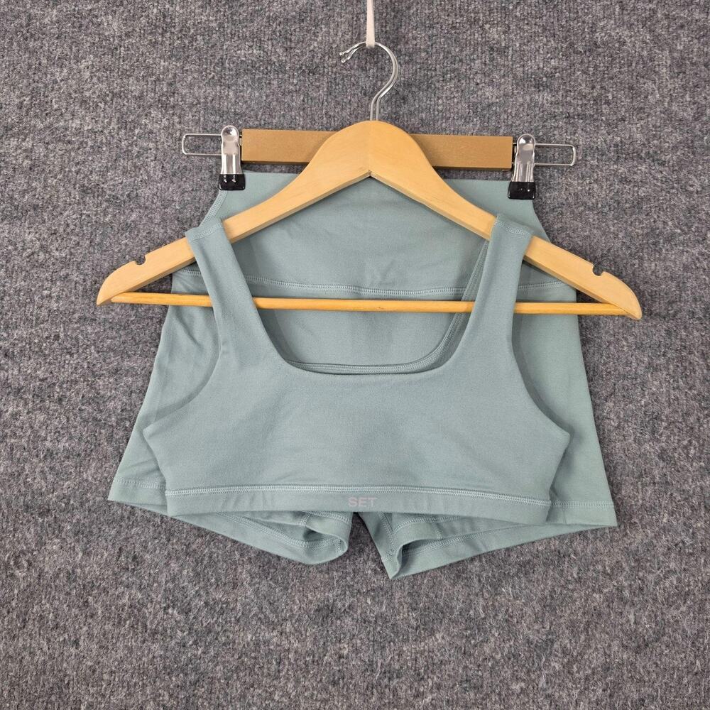 SET Active Set Small Formcloud Sport Bra Shorts Green Yoga Yoga Pilates Casual